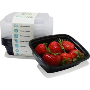 PARTYHIPPO Small Meal Prep Containers Single Lids, 12 OZ 12-pack, Food Storage Bento BPA Free | Stackable | Reusable Lunch Boxes, Microwave/Dishwasher, Freezer Safe,Portion Control