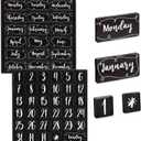 Juvale Magnetic Numbers for Whiteboard Calendar - Large Black, 50-Piece - Calendar Number Magnets & Magnetic Days & Months for Classroom Accessories