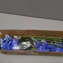 21" Real Touch Hydrangea Artificial Flowers with Long Stem & Leaves | 5Pcs Latex Faux Hydrangea Flowers for Home Decor Party Floral Arrangements Wedding Bouquets Centerpieces (Dark Blue)