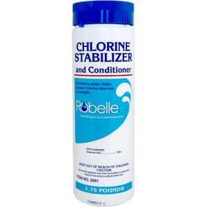 Robelle 1.75-Pounds Premium Chlorine Stabilizer and Conditioner, Concentrated Cyanuric Acid for Pools, Pool Stabilizer, Helps Chlorine Last Longer, Made in USA
