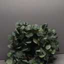 idyllic Eucalyptus Leaves Wreath Metal Polyester Green Wreath 14 Inches for The Front Door Décor, 1 Pack