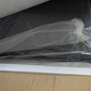 Piskyet Wooden Dog Crate Furniture with 360Rotatable Removable Dog Bowls, Dog Crate End Table with Tray, Double Doors Dog Kennels for Dogs(M:31.8" L*22.1" W*24.1" H,Marble White)