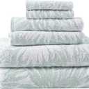 Tommy Bahama - Bathroom Towel Set, Soft & Absorbent 100% Yarn-Dyed Cotton Terry Towels, Coastal Bath Towel Set (Lago Palm Sage Green, 6 Piece)