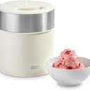 Dash Deluxe Gelato & Ice Cream Maker - HomeMade Dessert Maker with One-Touch Churning - Space-Saving Design & Easy to Clean - 2 Quarts, Cream