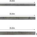 Giftgarden 36 Inch Grey Floating Shelves for Wall Mount, Gray Wood Wall Shelf Ledge for Bathroom Bedroom Living Room Kitchen Storage, Set of 3 Different Sizes