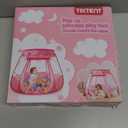 Pop Up Princess Tent with Colorful Star Lights for 1 2 3 Year Old Birthday Gift, 12-18 Months Baby Girl Toys, Foldable Ball Pit with Carrying Bag, Indoor&Outdoor Play Tent for Kids (Pink)