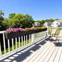 2 Pack Metal Railing Planter Box, 30 Inch Balcony Planters with Adjustable Brackets, Large Hanging Planters for Outdoor Fence Deck