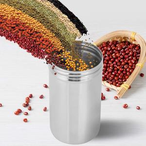 Sealed Storage Jar, Stainless Steel Tea Coffee Beans Storage Container Portable Food Storage Jar with Lid for Indoor Outdoor Travel Camping Picnic (Large/420ml)