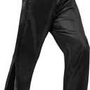 RainRider Rain Pants for Men Waterproof Full Zipper Legs Over Pants Women Rain Trousers for Work Fishing Golf (3X-Large, Black)