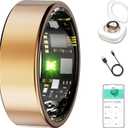 Smart Ring for Women & Men, Fitness Tracker with Heart Rate, Blood Oxygen, Blood Pressure, Sleep Monitoring, Step Counting, IP68 Waterproof for iPhone and Android Rose Gold 9