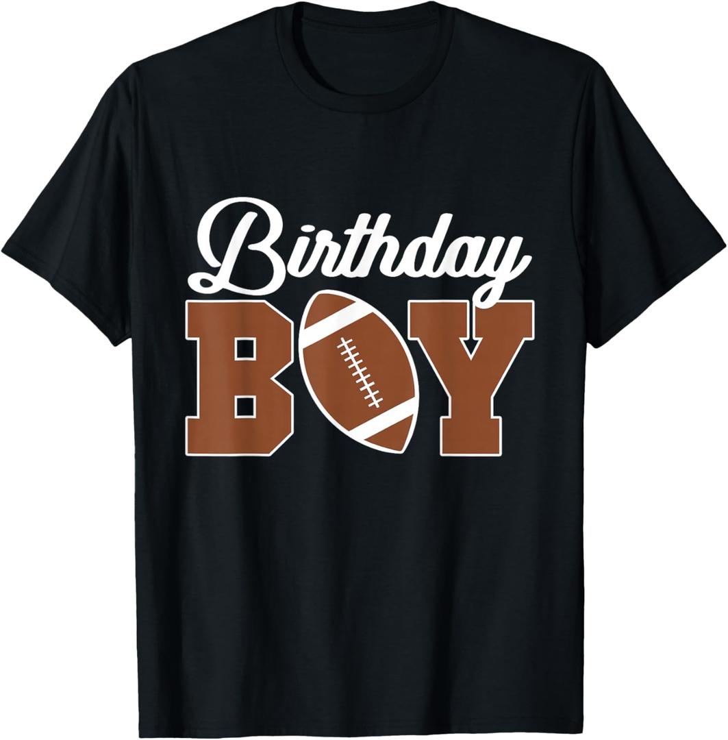 Kids Football Birthday Boy Birthday Party Boys Toddlers T-Shirt