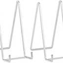 Plate Holder Easel Display Stand - 8 inch Metal Plate Stands for Display - Tabletop Picture Stand - Silver Iron Easels for Display Pictures | Photo Frames | Book | Decorative Plates | Plaque -2 Pack