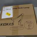 KIRKAS 10X Magnifying Glass with Light and Stand, 2-in-1 Stepless Dimmable LED Magnifying Lamp with Clamp, 3 Color Modes Lighted Magnifier Lens Swivel Arm Light for Reading, Craft, Close Works -White