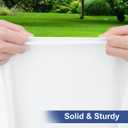 Homing 2 Pack 6 Foot Rectangle Elastic Fitted Tablecloth, Waterproof Fabric Table Cover, Washable Polyester Table Cloth for Picnic, Camping, Outdoor (White, 30" x 72")