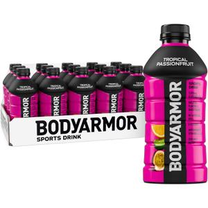 BODYARMOR Sports Drink, Tropical Passionfruit, Electrolyte Drink Hydration, 28 Fl Oz Bottles (15 Pack), Flavored Coconut Water with B Vitamins & Antioxidants (EXP 08/13/26)