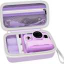 kids Instant Print Camera Case Compatible with DYLANTO for ESOXOFFORE for ETIKEZ for YTETCN for DUDUDRAGON Digital Camera,Portable Storage Organizer with Pocket for Accessories(Box Only)-Purple