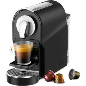 Espresso Pod Machine for Home, Compact Capsule Coffee Maker for NS Original Pods, 20 Bar High Pressure Pump, 22oz Removable Water Tank, Adjustable Cup Tray, Black