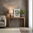 Plank+Beam Modern Solid Wood Console Table, 46 Inch, Sofa Table, Narrow Entryway Table for Hallway, Behind The Couch, Living Room, Foyer, Easy Assembly, Pecan