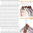 HOUSE DAY Closet Organizers and Storage Space Saving Hangers 12 Pack Stainless Steel Magic Hangers Upgraded Sturdy Multiple Hanger in one Space Saver Clothes Hanger College Dorm Room Essentials
