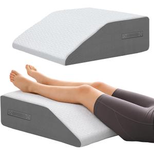 8" Leg Elevation Pillows Memory Foam Leg Support Bed Wedge Pillow Leg Elevated for Sleeping, Leg Pillows Good for Back& Knee& Hip& Ankles, Flat Top 8 inch Height