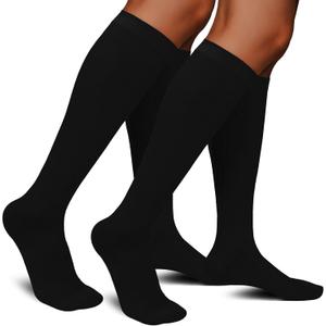 Medical Graduated Compression Socks for Men & Women 30-40 mmHg-2 Pack Extra Firm Support Knee High Circulation Socks