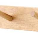 Wall Mounted Coat Rack 20 inches, Hickory Wood Wall Coat Hooks with 5 Hooks, Wooden Coat Hanger for Hanging Clothes Robes Towels Hats, Natural