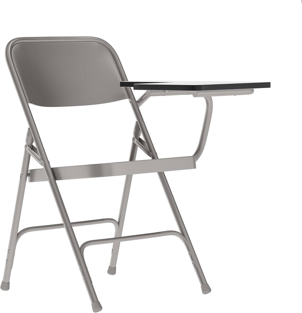 Flash Furniture Ralph Premium Steel Folding Chair with Left Handed Tablet Arm (Set of 1)