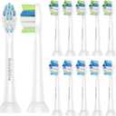 Replacement Toothbrush Heads for Philips Sonicare Plaque Control Toothbrush Heads Compatible with Click-on Electric Toothbrush Handles, 12 Pack White