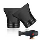 2PCS Hair Dryer Attachment Black Plastic Blower Nozzle Replacement Styling Tool for Home Use or Professional Salon Hairdressing Blow Outer Diameter 4.2cm to 4.6cm