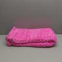NEWCOSPLAY Super Soft Throw Blanket Pink Premium Silky Flannel Fleece 3D Waffle Checkered Lightweight Bed Blanket All Season Use (Hot Pink, Throw (50"x70"))