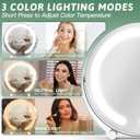 ROLOVE Vanity Mirror with Lights, 12 Inch Light Up Makeup Mirror, LED Makeup Mirror with Lights for Bedroom Tabletop, Smart Touch Control 3 Colors Dimmable, 360 Rotation, White