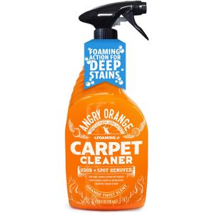 ANGRY ORANGE Foaming Carpet & Upholstery Cleaner for Dog Urine and Stains - Citrus - 24 oz (24 Fl Oz (Pack of 1))