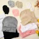 10 Pcs New Baby Hats and Mittens Set Infant Toddler Beanie Caps Hospital Hat Set Newborn Gloves for Baby Boys Girls