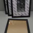 Egofine 8x10 Picture Frames Set of 4, Made of Solid Wood Covered by Plexiglass 4x6 and 5x7 with Mat or 8x10 without Mat, for Table Top Display and Wall Mounting Photo Frame Black