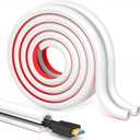 Aocii Wall Cord Hider - Flexible Cable Concealer for Mounted TVs, Self-Adhesive, W0.39inxH0.39in, White (157 inch)