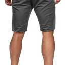 HUNGSON Mens Slim Fit Shorts Stretch Chino Short Pants(Darkgrey,38)