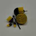 Holikme 6Pack Drill Brush Power Scrubber Cleaning Brush Extended Long Attachment Set All Purpose Drill Scrub Brushes Kit for Grout, Floor, Tub, Shower, Tile, Bathroom and Kitchen Surface, Yellow