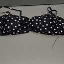 Tempt Me Women Twist Bandeau Bikini Top Strapless Swimsuit Top Only (Large, Polka Dot)