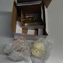 Moquin Gold Deadbolt Lock for Exterior Door, Single Cylinder Deadbolt with Key, One-Sided Deadbolt Lock, Satin Brass