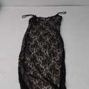 Lingt Chic Women's Lace Maxi Dress Spaghetti Strap Slim Fit Sleeveless Gown with Lace Bust for Evening & Party, M