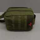 Survival Kit 256 in 1, First Aid Kit Survival Gear Tools Trauma Kit with Molle Pouch for Outdoor, Camping, Hunting, Hiking, Earthquake, Home, Office, Gifts for Men Dad Husband Women (Green)