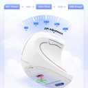 TECKNET Ergonomic Mouse, 4800 DPI Wireless Vertical Mouse with 5 Adjustable DPI Levels, 6 Buttons, 2.4GHz Optical Carpal Tunnel Mouse for Laptop, Desktop, PC, MacBook - White