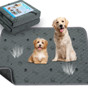 Washable Pee Pads for Dogs, Fast Absorbent Reusable Dog Pee Pads, Non Slip Puppy Pads Pet Training Pads for Whelping, Potty, Housebreaking, Playpen, Crate (2 Pack, 24 x 36)