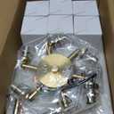 K9 Crystal Semi Flush Ceiling - Modern Gold 6 Lights Sputnik Ceiling Light Fixture - Brushed Brass Luxury Flushmount Chandelier for Dining Room Kitchen Living Room Bedroom Bathroom Entryway Foyer