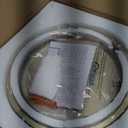 Glass Ceiling Light, Clear Ribbed Glass Ceiling Light Fixture with Gold Metal Frame, Modern Semi Flush Mount Ceiling Light for Hallway,Entryway, Bedroom, Bathroom, Kitchen