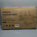 HOMFUL Folding Stadium Seats for Bleachers with Lumbar and Back Support Portable Reclining Stadium Chairs with Padded Cushion Seats for Sporting Outdoor Camping Beach Concerts Picnic Bleacher