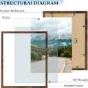 13x16 Picture Frame Deep Brown for Wall Hanging, Wood 13 x 16 Frame Photo Frame for Wall Horizontally or Vertically, Deep Brown, 1 Pack