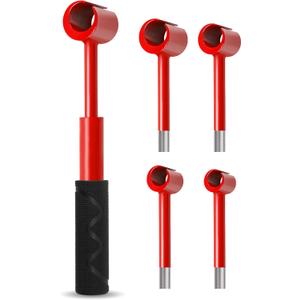 Hinge Gap Adjustment Wrench Set, Heavy Door Hinge Adjustment Tool Threaded Link, 4 PCS Hinge Gap Adjusting Wrench, Multi-Size Precision Tool Kit for Door and Cabinet AlignmentRed