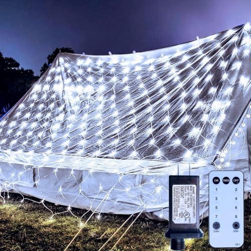 ZAIYW 660 LED Net Lights 20Ft x 2Ft Large Christmas Net Lights Plug in, Waterproof Outdoor Mesh Lights with Remote Control Timer for Bushes Garden Tree Holiday Decor (Cool White)