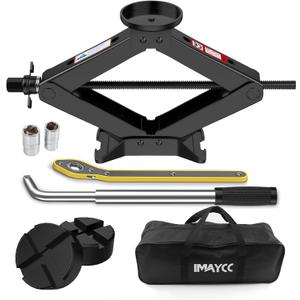 Scissor Jack 3 Ton, 4.1"-18.3" Lifting Car Jack, Heavy Duty Car Jack Kit, Portable Tire Changing kit with Lug Wrench, Tire Jack Tool for Car SUV MPV